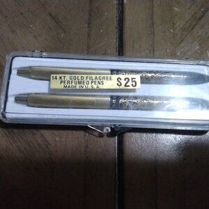14 kt gold filagree perfumed pens